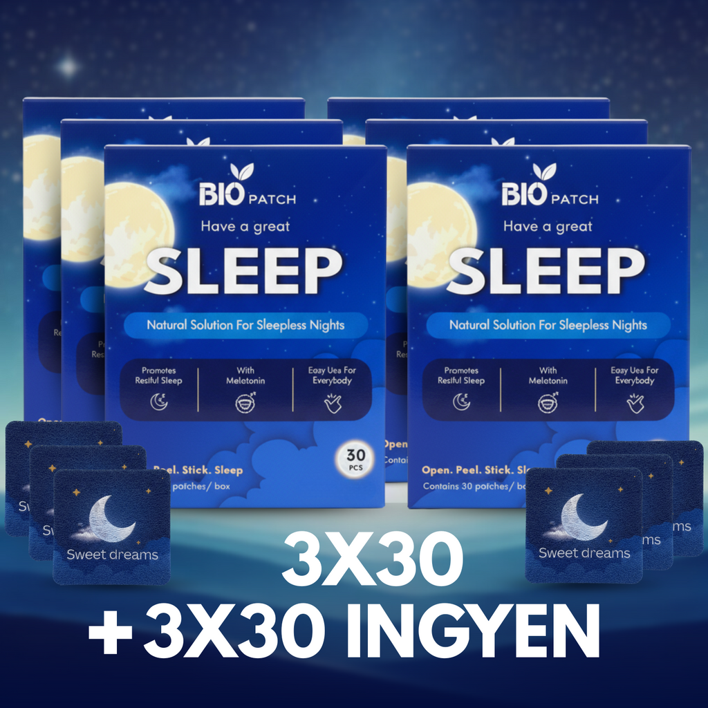 Természetes Alvássegítő Tapasz (3X30) + (3X30 AJÁNDÉK) + 2 ingyenes letölthető ajándék